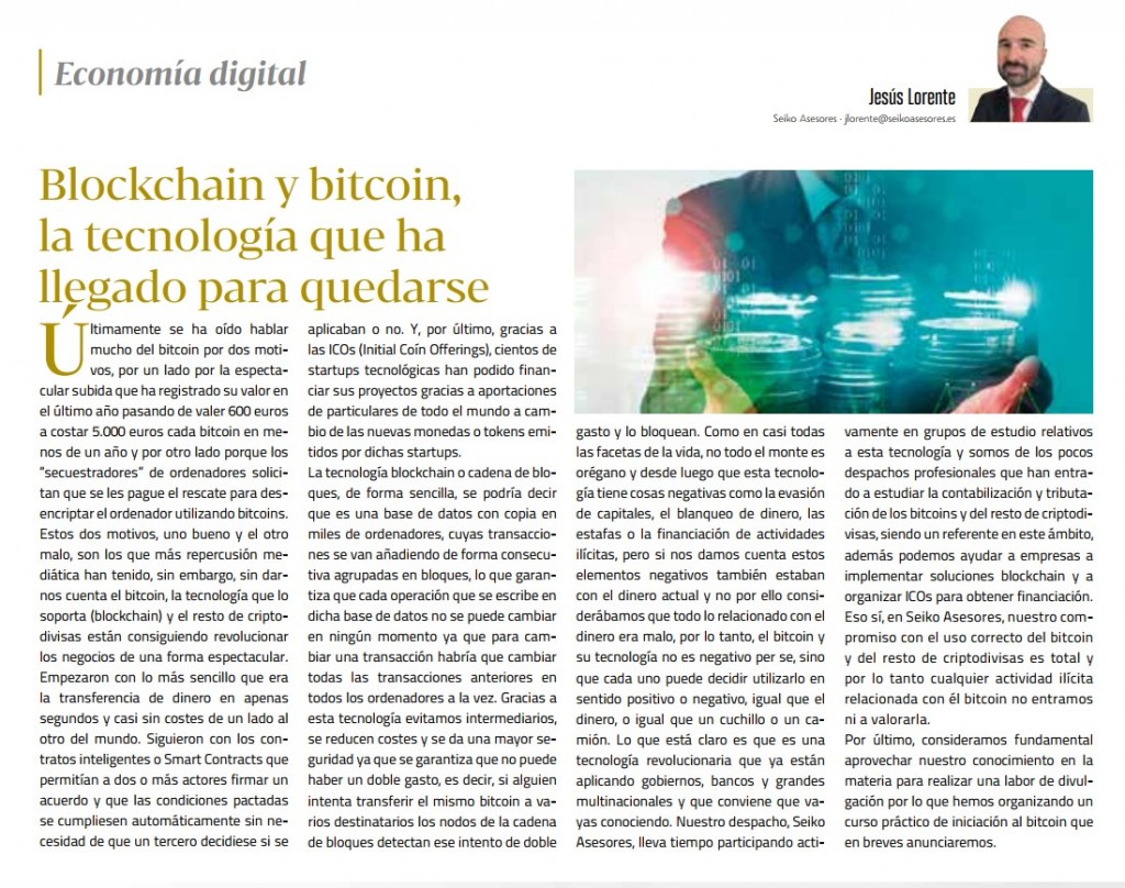 articulo bitcoin actualidad empresas aragonesas